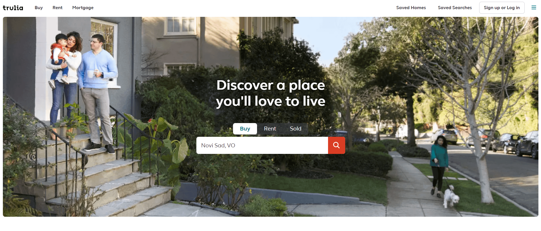 Trulia homepage