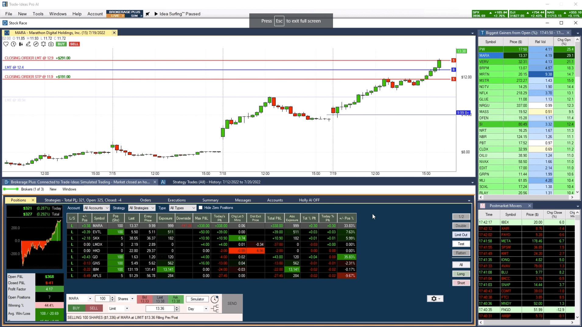 Trade Ideas Brokerage Plus