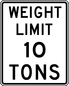 Weight Limit traffic sign