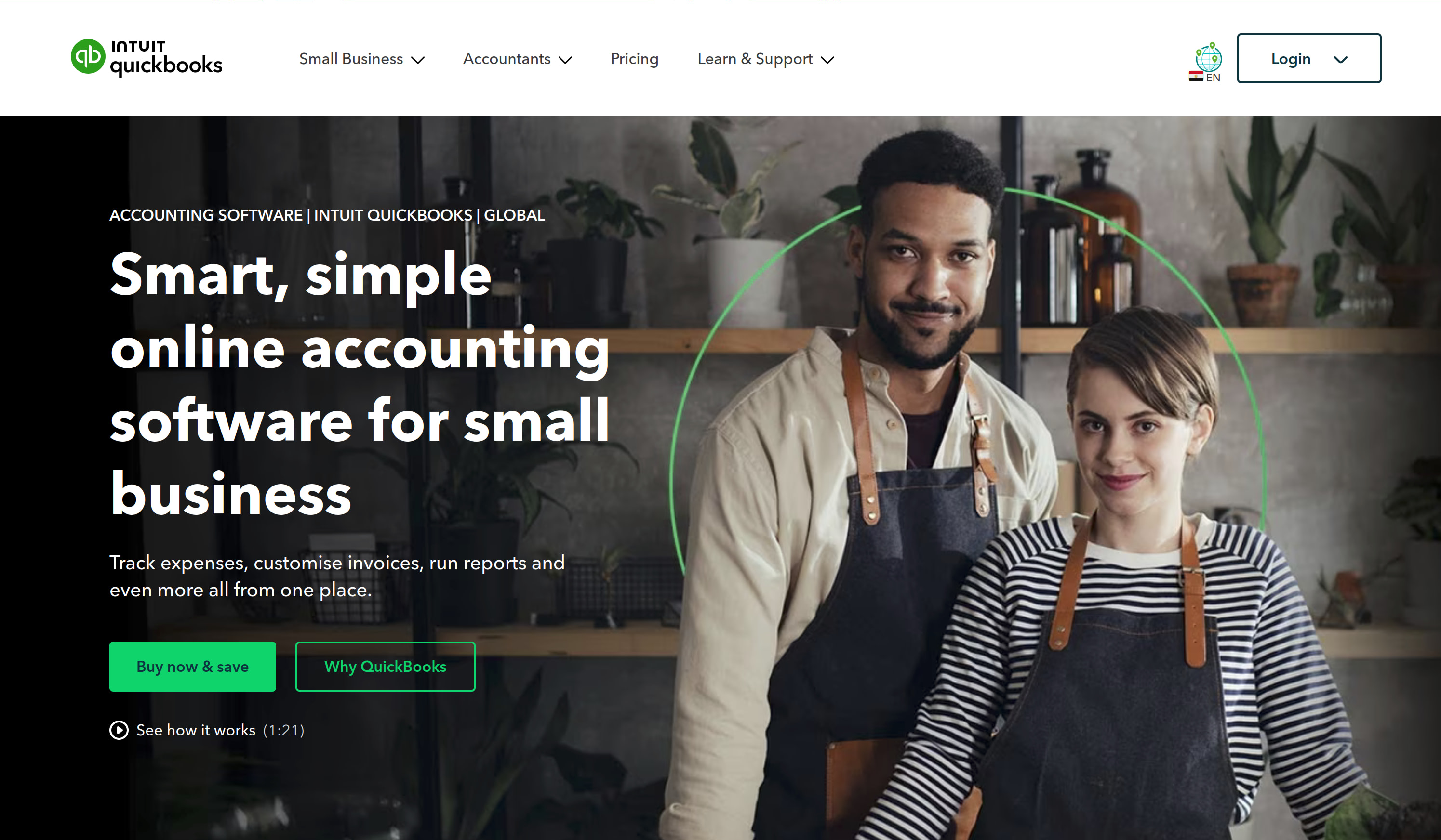 Best Apps for Freelancers: Quickbooks homepage