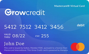 GrowCredit Mastercard Virtual Card