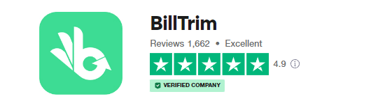 Average Reviews of BillTrim on Trustpilot