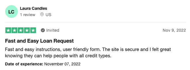 BadCreditLoans.com Trustpilot Review