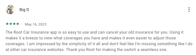 Root Insurance Positive Review Google Playstore
