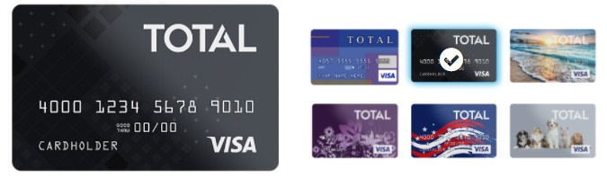 Total Visa® credit card designs to choose from