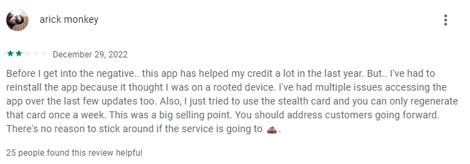 Cred.ai - negative customer review