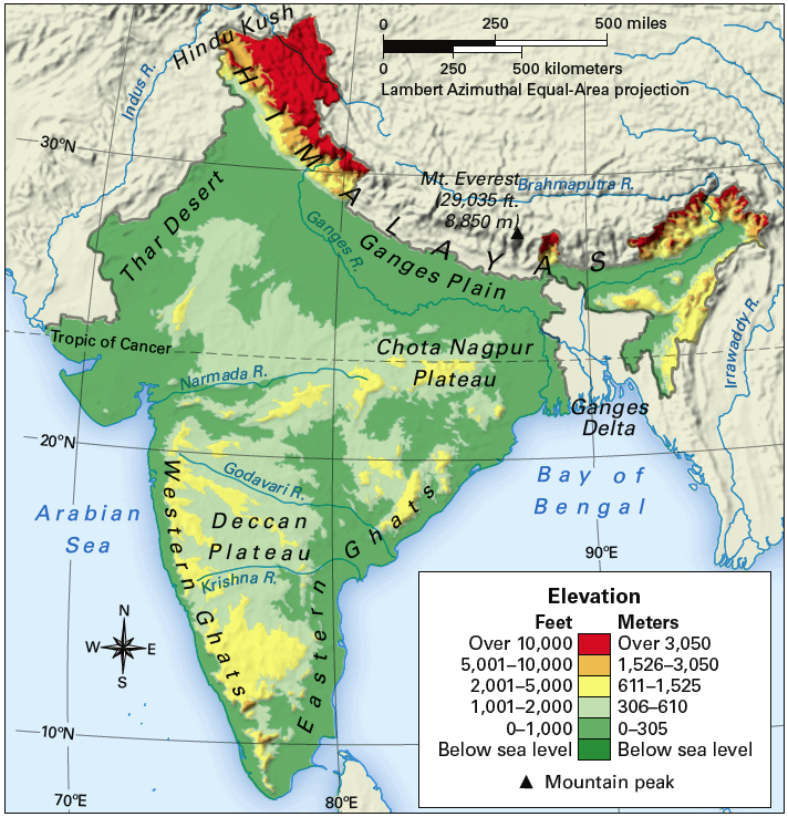 Physical geography of India