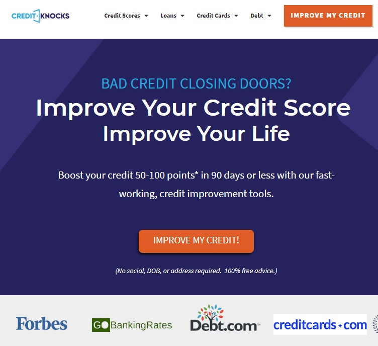 CreditKnocks home page