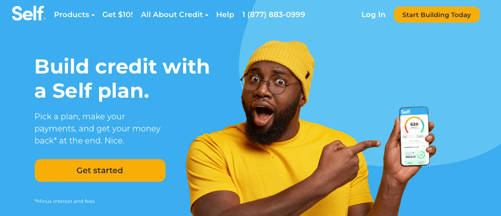 Self Credit Builder Loan homepage