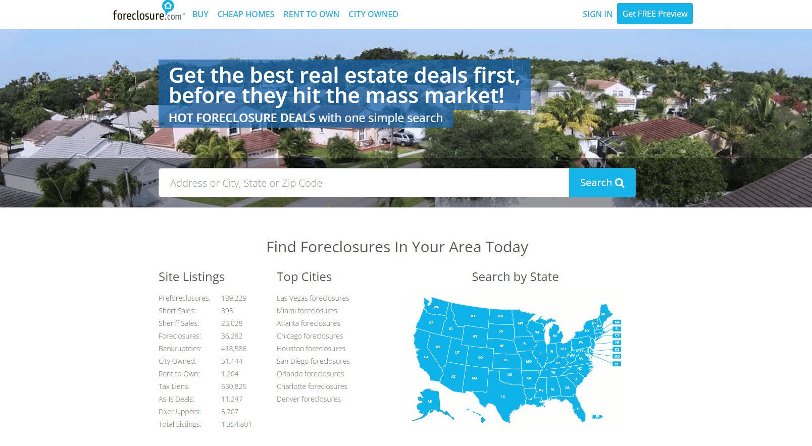 Foreclosure homepage