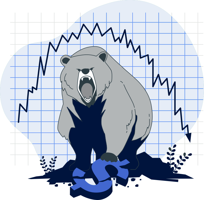 Bear market illustration