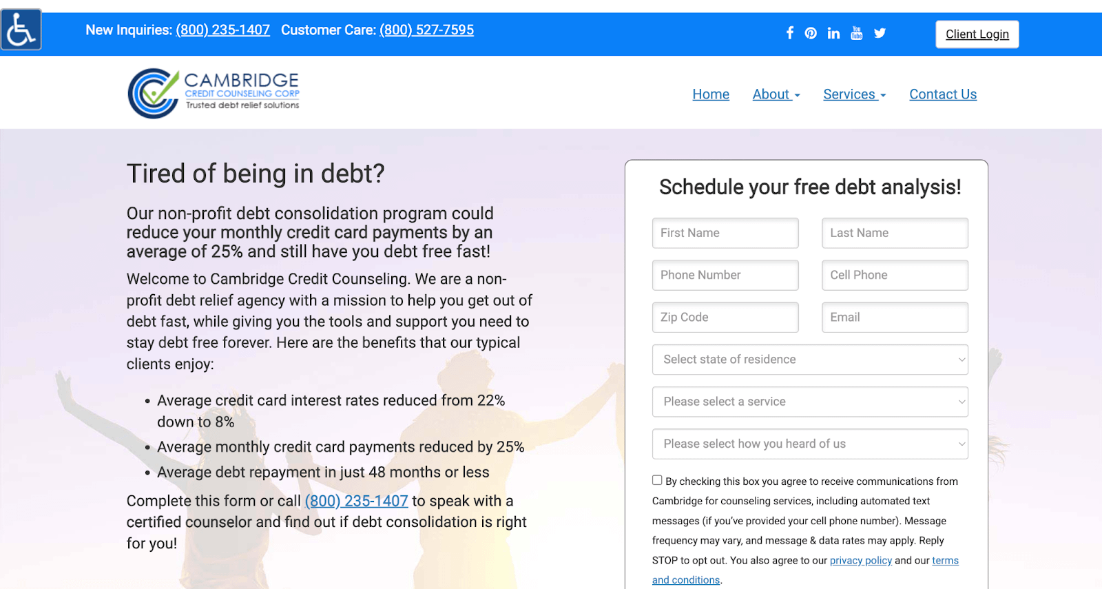 Cambridge Credit Counseling Corp homepage