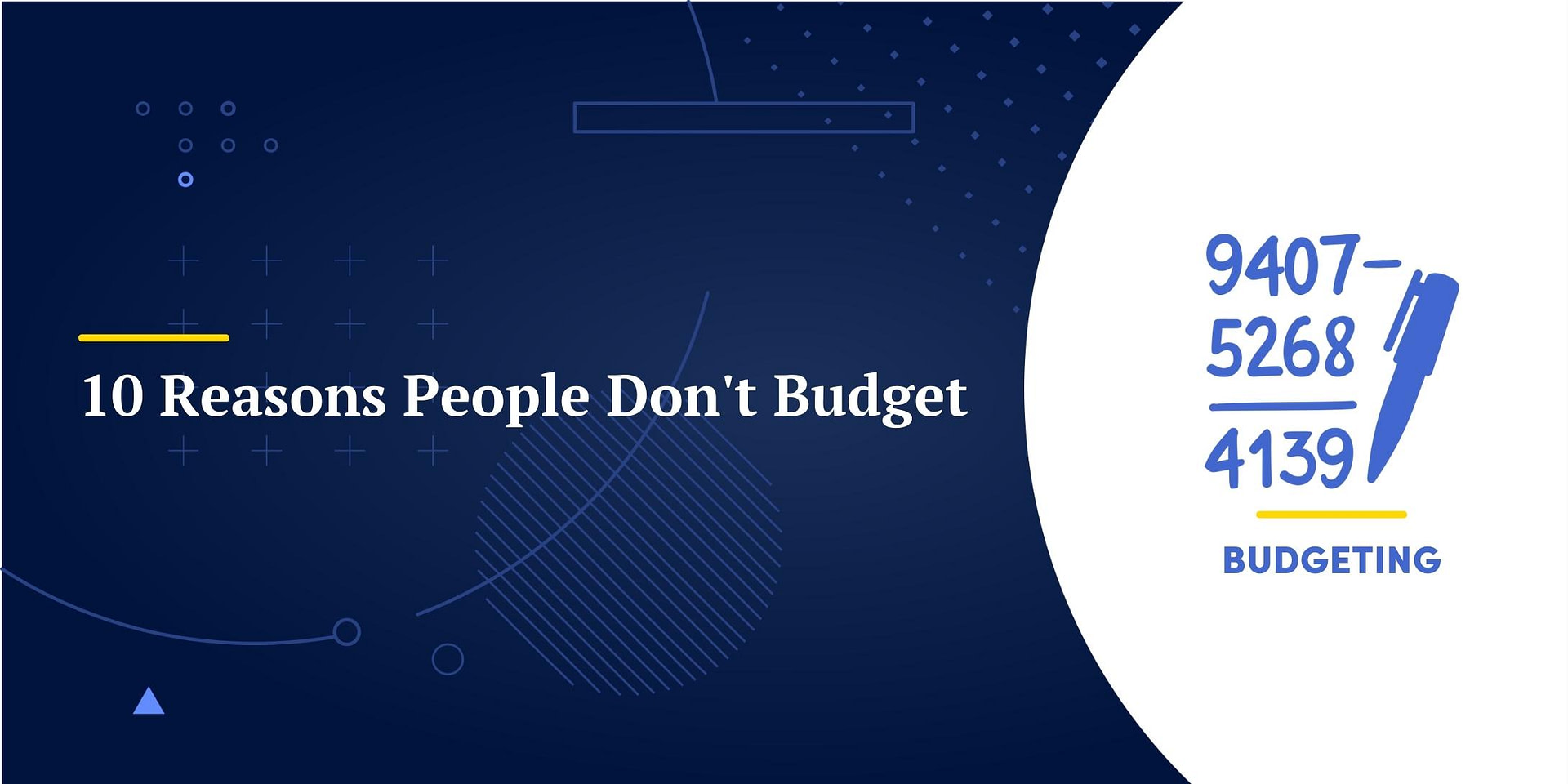 10 Reasons People Don't Budget