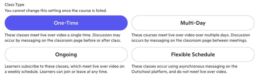 Class Type Outschool