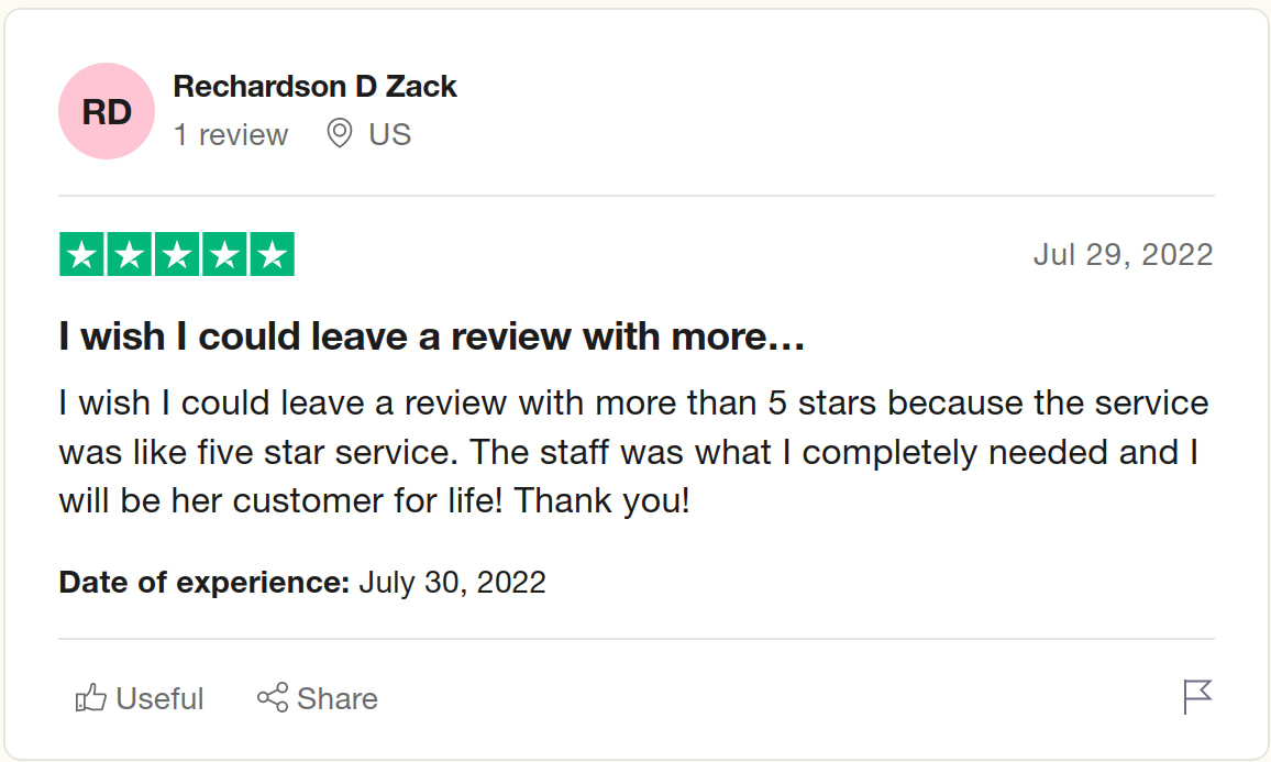 5 star review of Resort Victory
