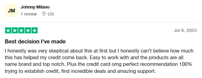 Perpay positive customer review