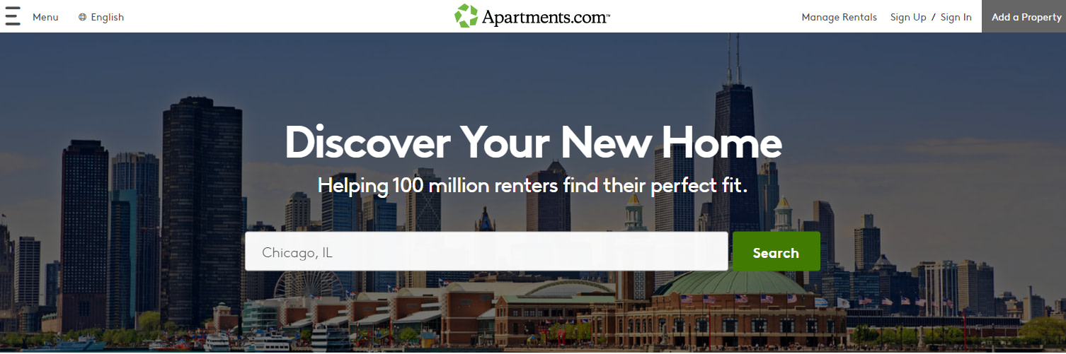 How to pay rent online: Apartments.com - homepage
