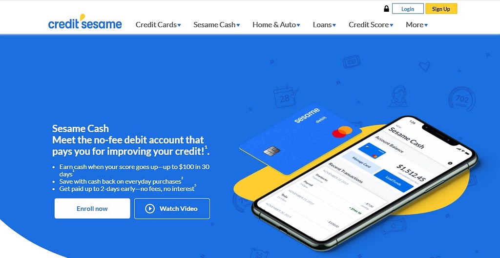 Sesame Cash website