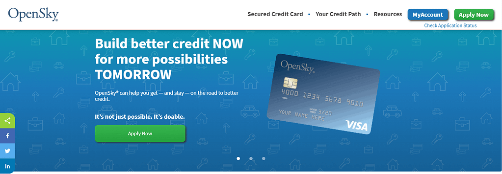 OpenSky Visa home page