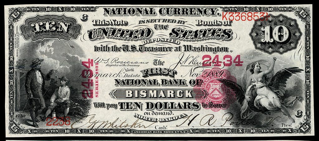 National Bank Note, 10 dollar bill