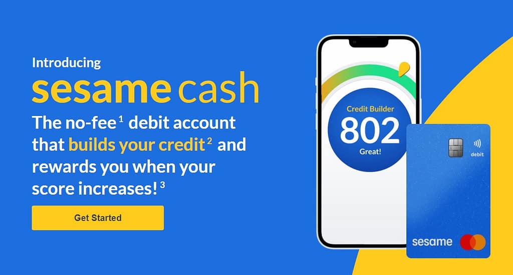 Sesame Cash home page