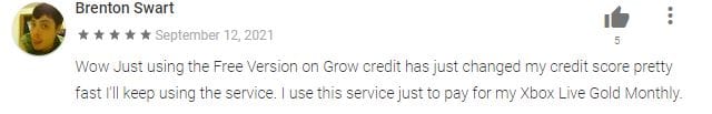 Grow Credit positive review of the free plan