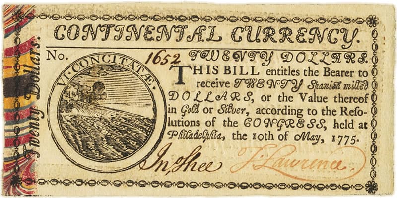 Continental Currency note