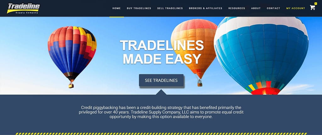 Tradeline Supply Company home page