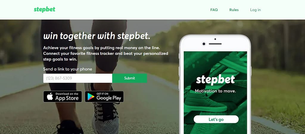 StepBet homepage