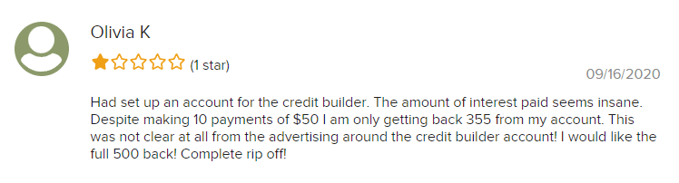 Upset Credit Strong customer review