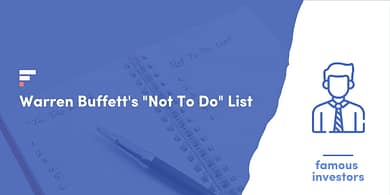 Warren Buffett's Not To Do List