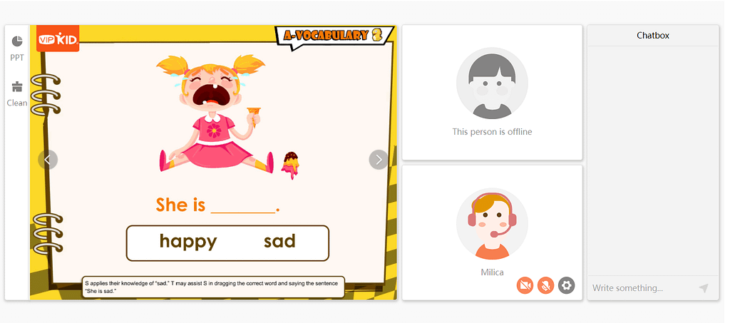 VIPKid mock lesson classroom