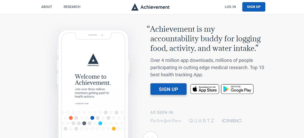 Achievement homepage