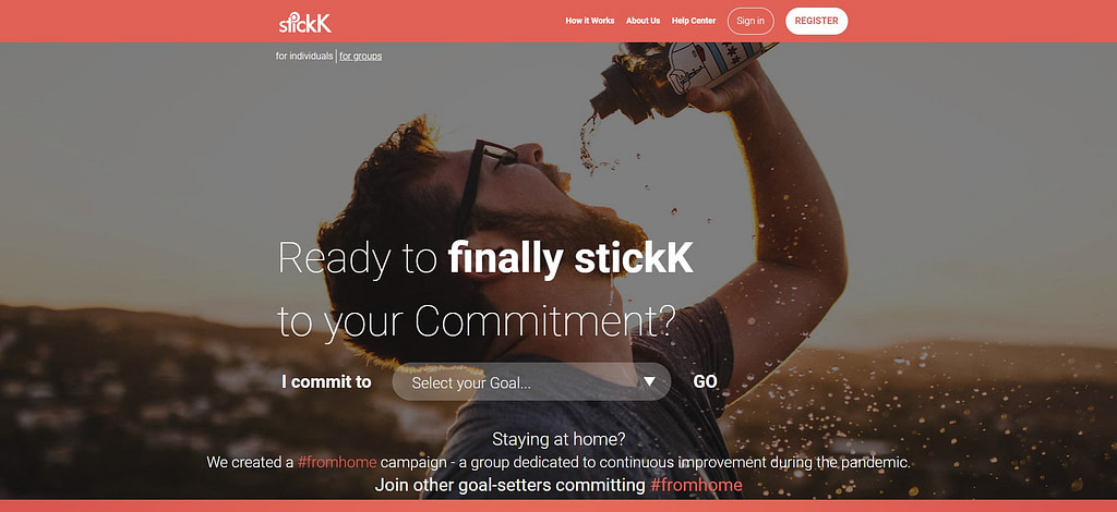 StickK homepage