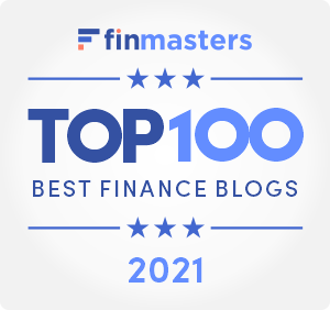 FinMasters Best Finance Blogs Badge (white big)