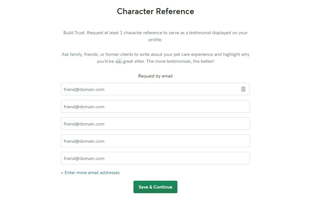 Sign up as a dog sitter on Rover - step 5