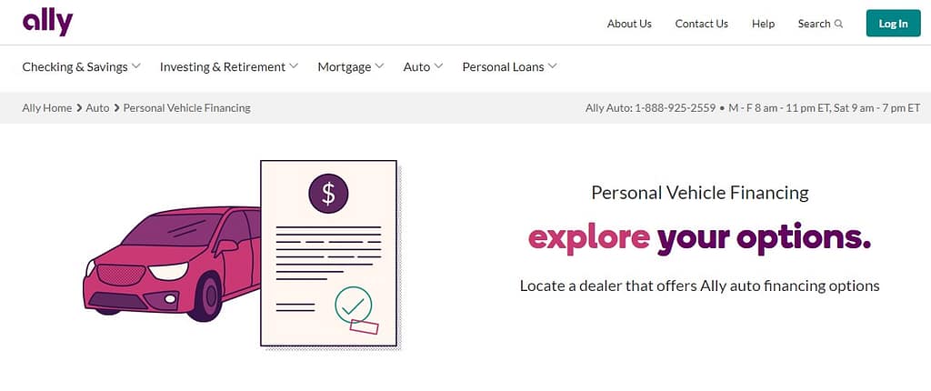 Ally homepage