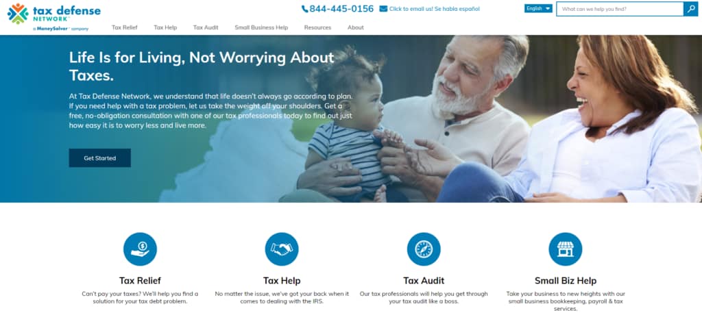 Tax Defense Network website