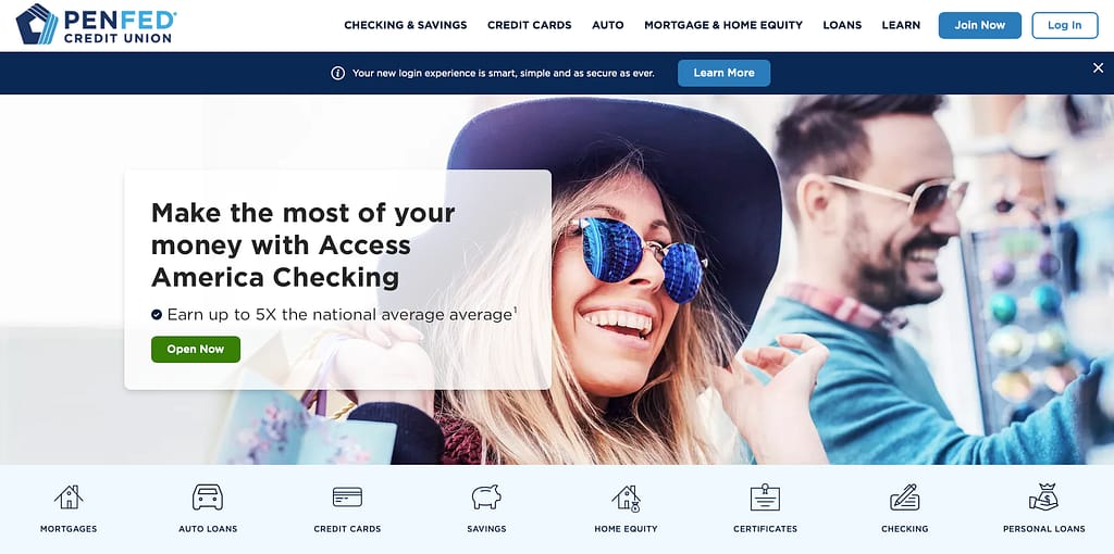 PenFed Credit Union home page
