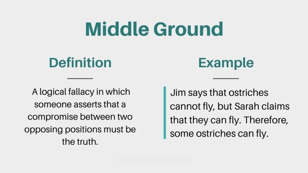 Middle Ground Fallacy definition and example