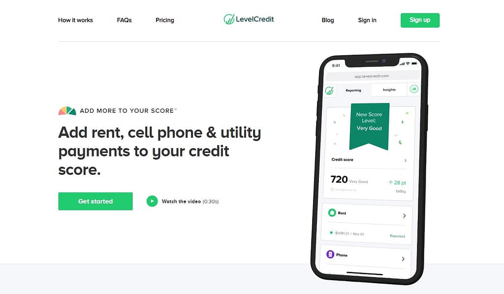 LevelCredit website