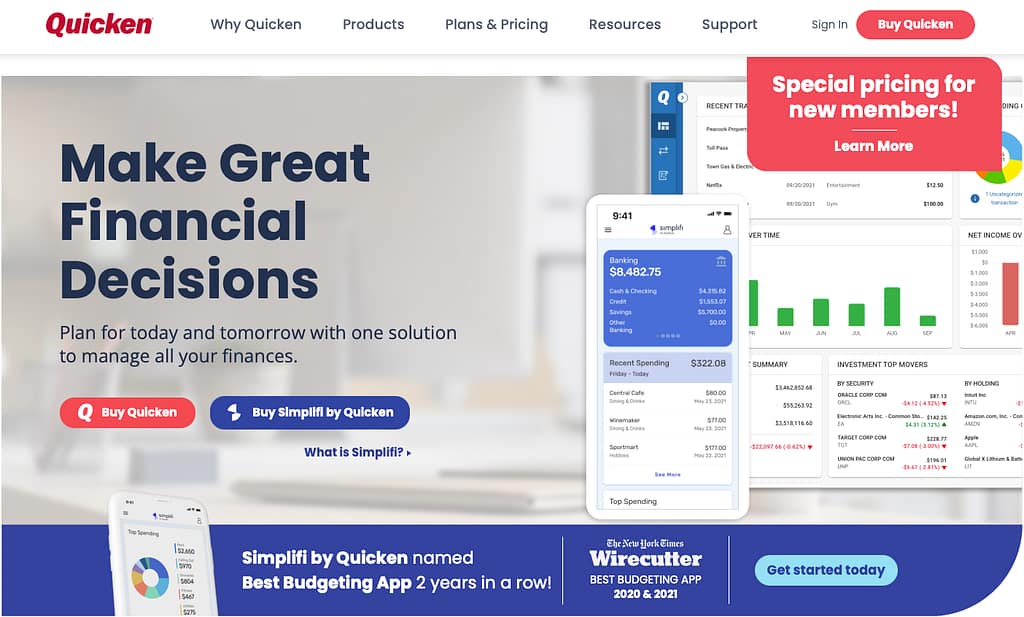 Quicken Homepage