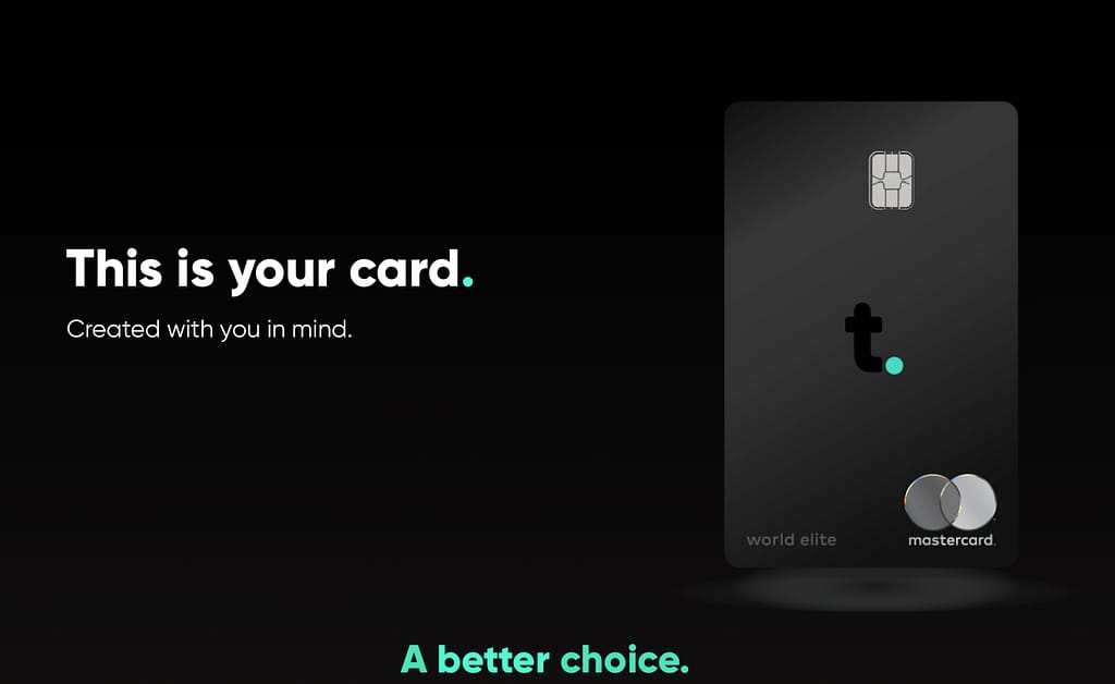 Tomo credit card homepage