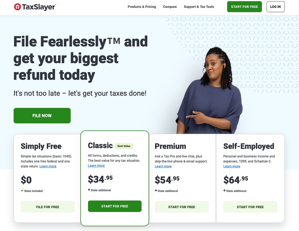 TaxSlayer Homepage
