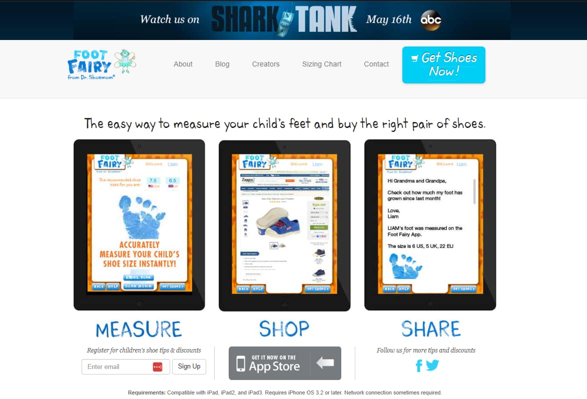 Foot Fairy homepage