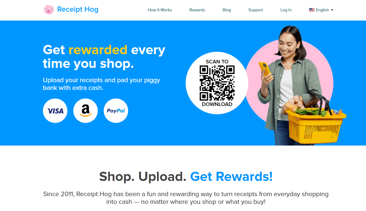 Best Money-Making Apps: Receipt Hog homepage