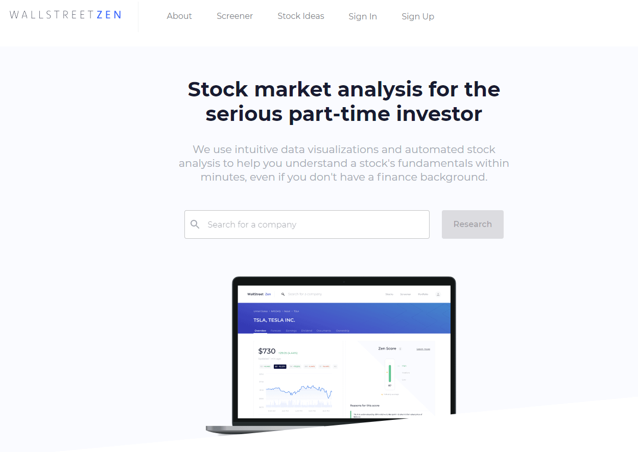 WallStreetZen home page