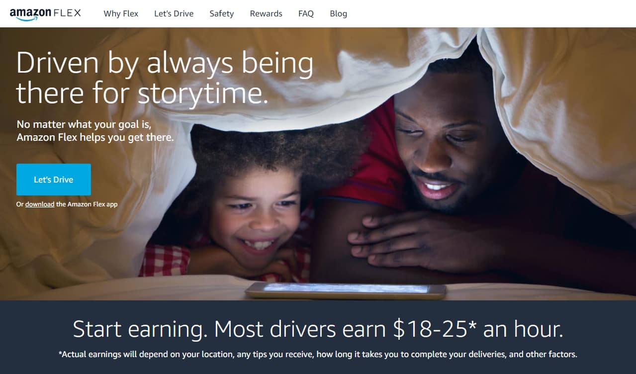 Money-Making Apps: AmazonFlex - Homepage