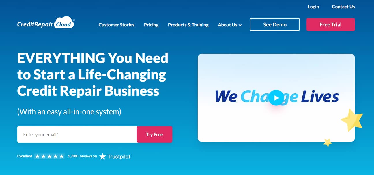 Credit Repair Cloud homepage