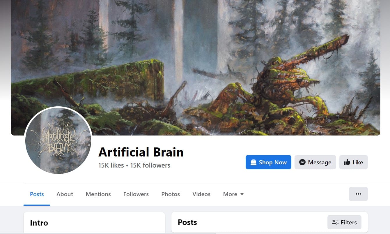 Artificial Brain Facebook page